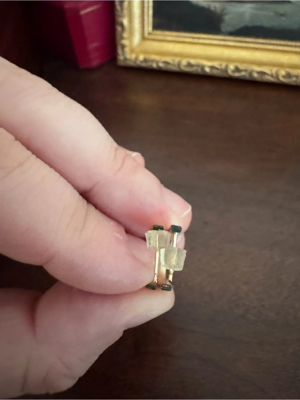 Minimal U-Shaped Hoop Earrings - Gold Tone - Picture 4 of 5